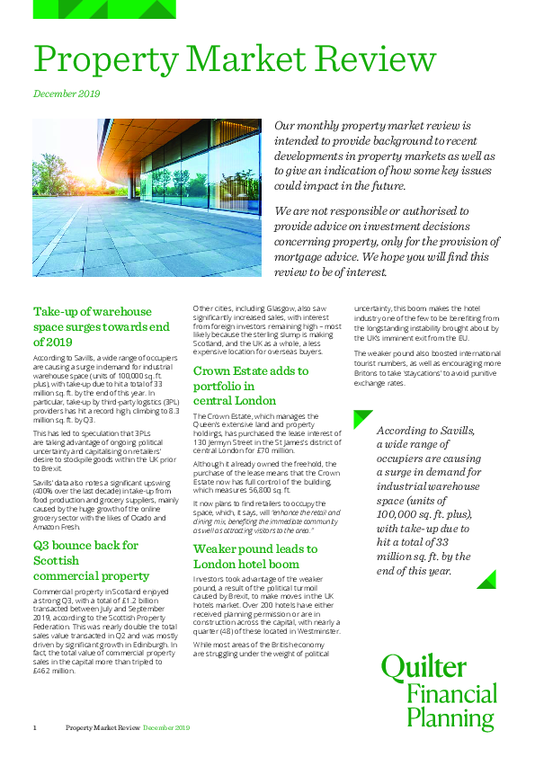 Property Market Review - December 2019