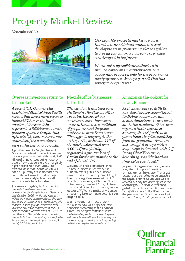 Property Market Review - November 2020 