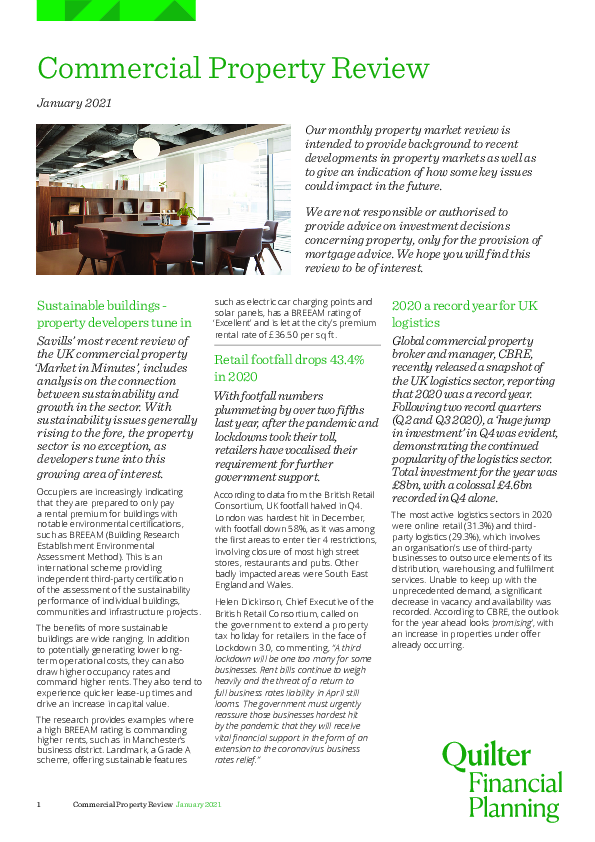 Property Market Review - January 2021