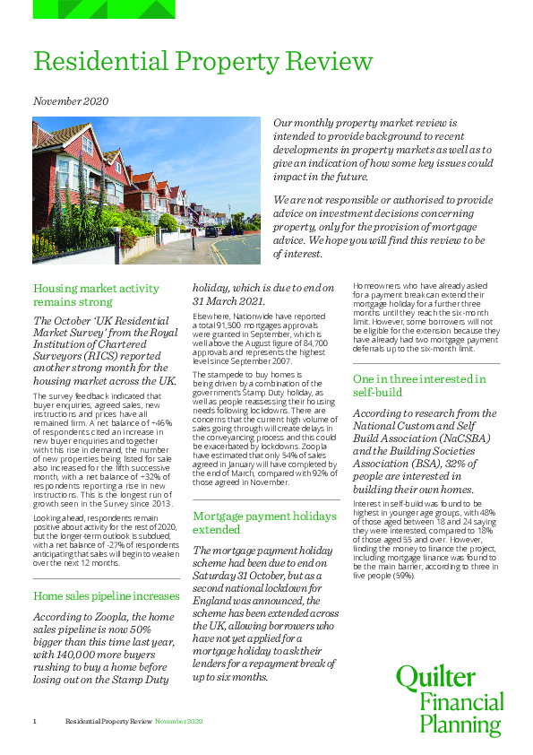 Residential Property Review - November 2020 