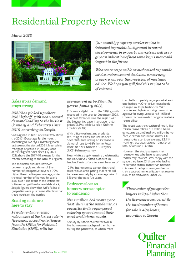 Residential Property Review - March 2022