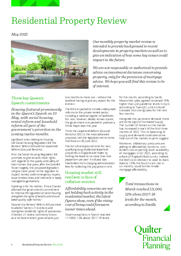 Residential Property Review - May 2022