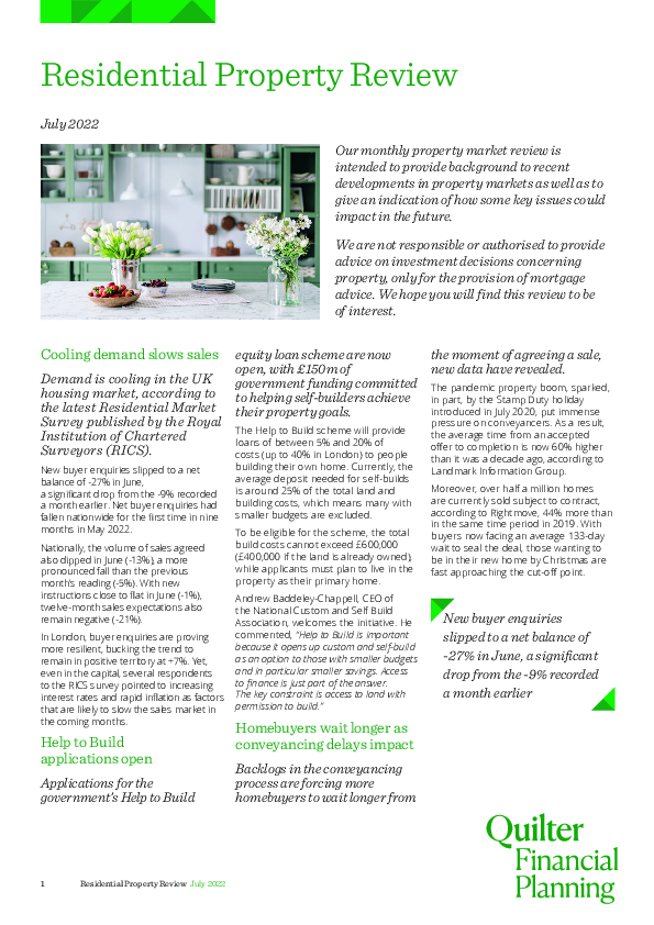 Residential Property Review - July 2022