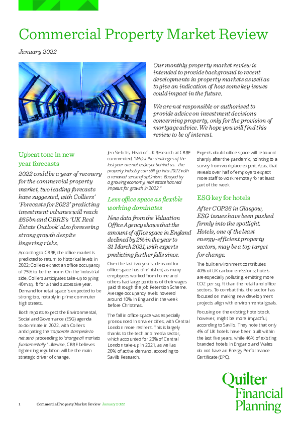 Property Market Review - January 2022
