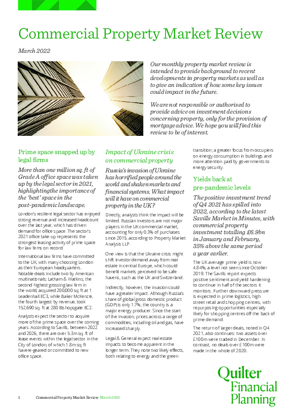 Property Market Review - March 2022