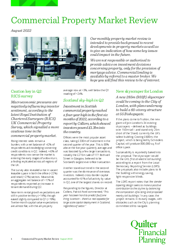 Property Market Review - August 2022