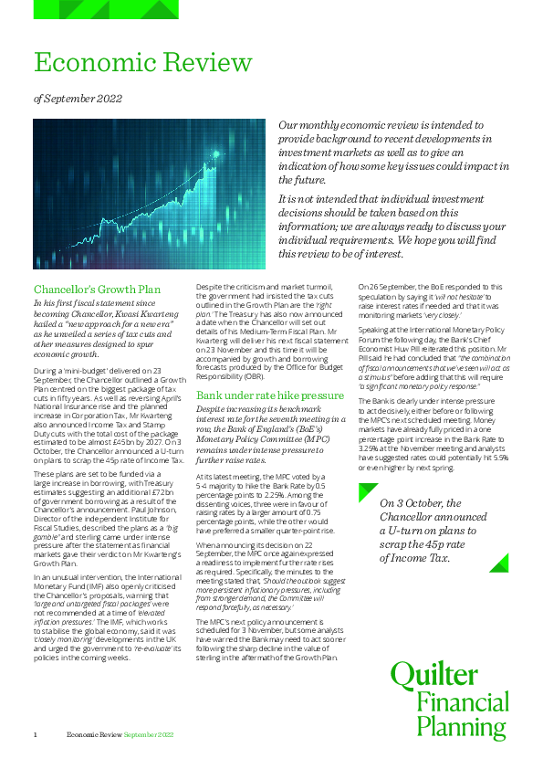  Economic Review of September 2022